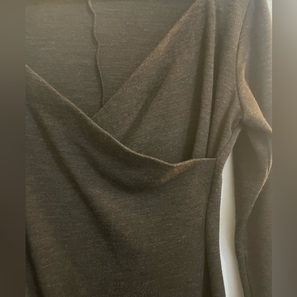 RIANI Wool Dress Charcoal Gray Size 6 - Picture 3 of 7